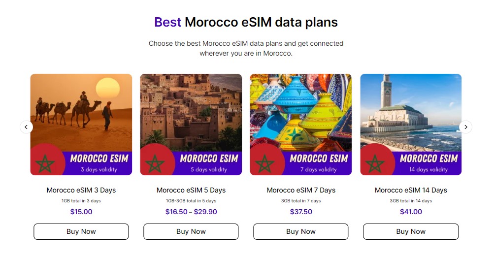 Best Morocco eSIM data plans