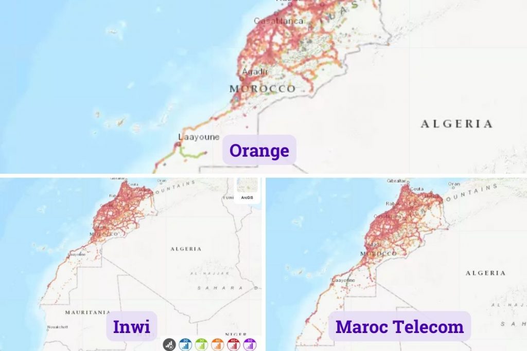 Morocco Mobile Internet Coverage